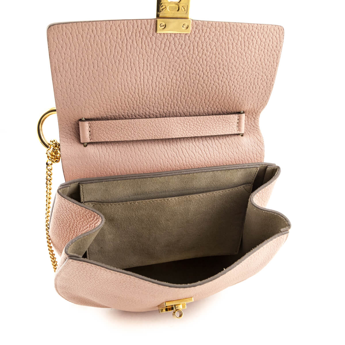 Chloe Nude Grained Lambskin Medium Drew Bag - Love that Bag etc - Preowned Authentic Designer Handbags Preloved Fashions
