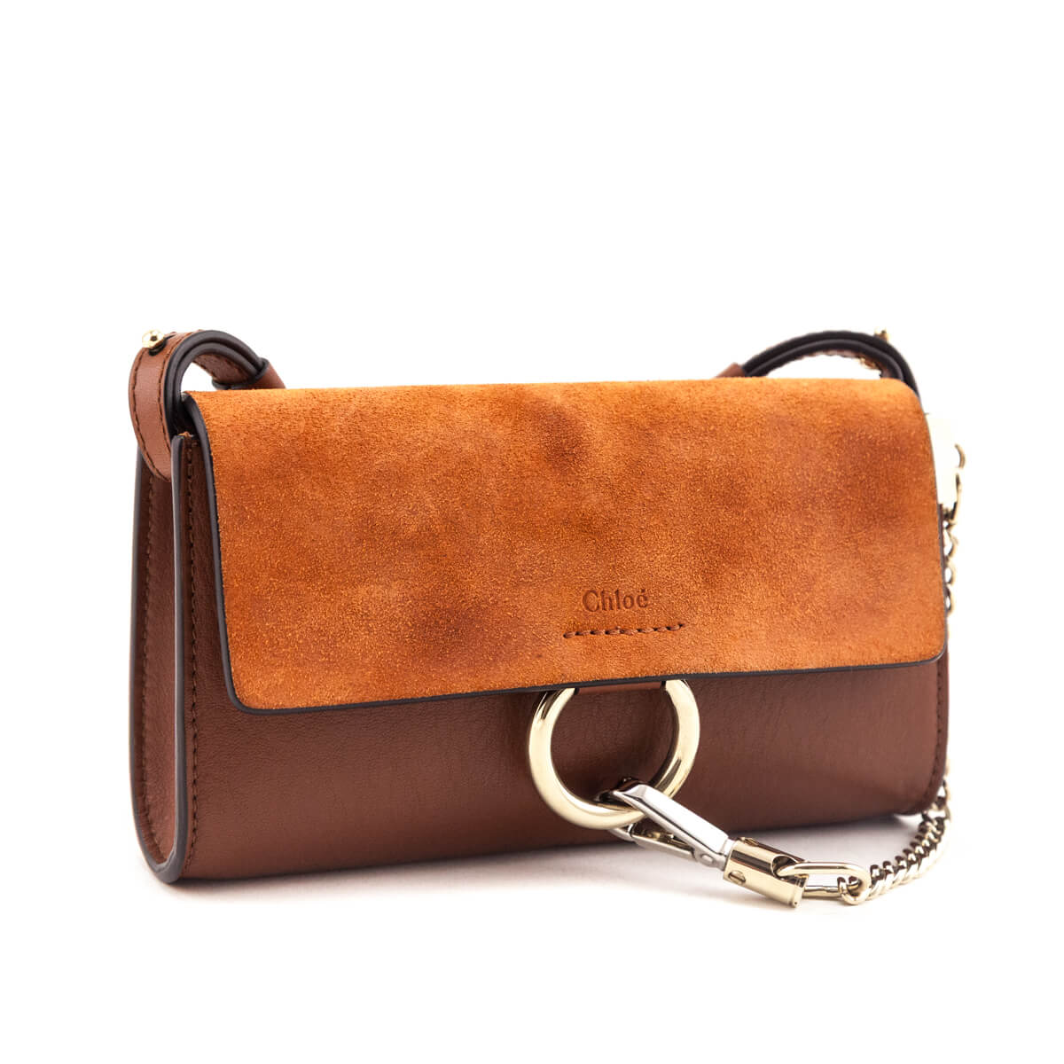 Chloe Tan Suede Calfskin Mini Faye Shoulder Bag - Love that Bag etc - Preowned Authentic Designer Handbags Preloved Fashions