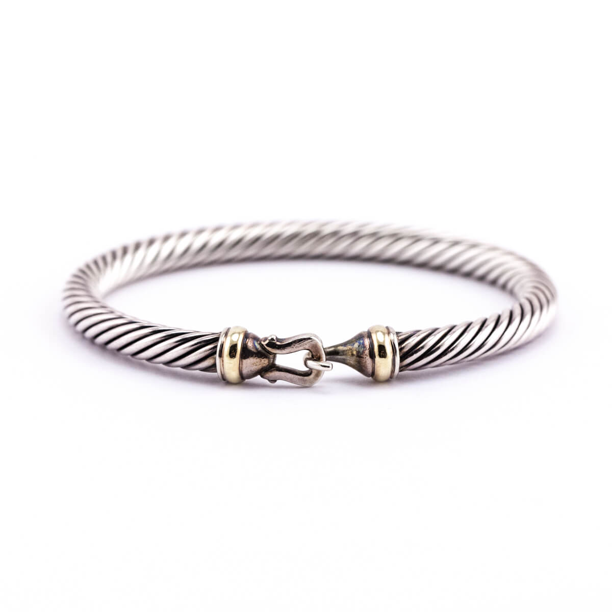 David Yurman Two-Tone Buckle Classic Cable Bracelet - Love that Bag etc - Preowned Authentic Designer Handbags Preloved Fashions
