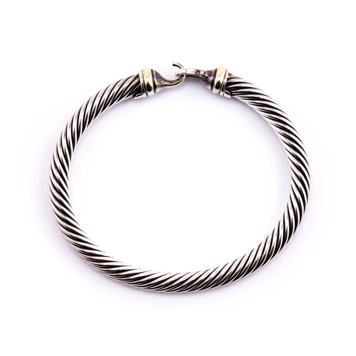 David Yurman Two-Tone Buckle Classic Cable Bracelet - Love that Bag etc - Preowned Authentic Designer Handbags Preloved Fashions