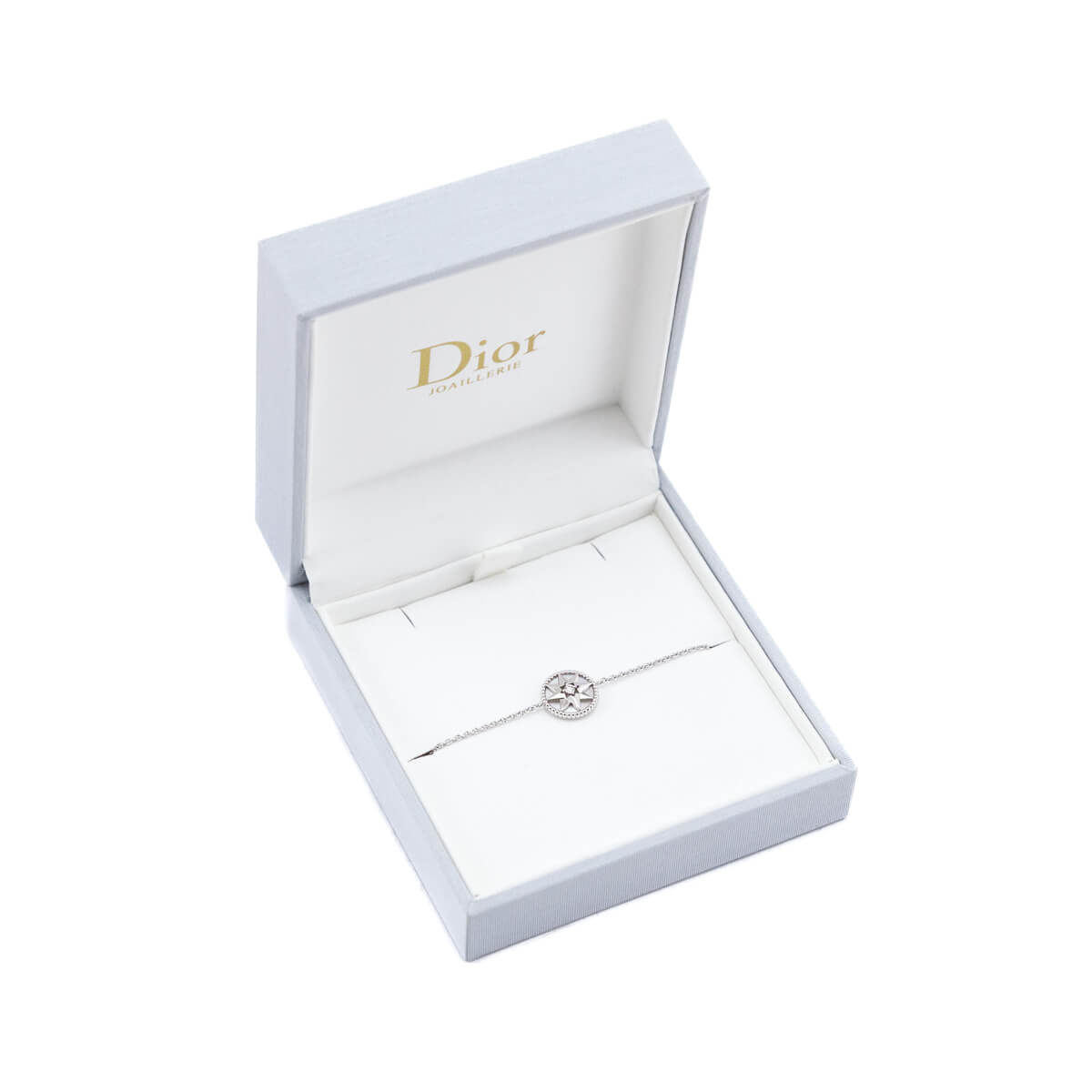 Dior 18K White Gold Diamond Mother of Pearl Rose Des Vents Bracelet - Love that Bag etc - Preowned Authentic Designer Handbags Preloved Fashions