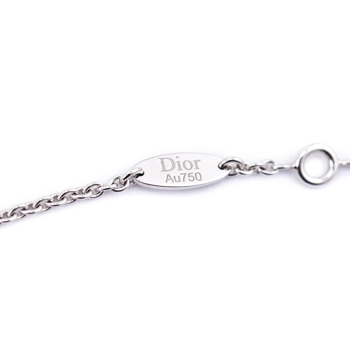 Dior 18K White Gold Diamond Mother of Pearl Rose Des Vents Bracelet - Love that Bag etc - Preowned Authentic Designer Handbags Preloved Fashions