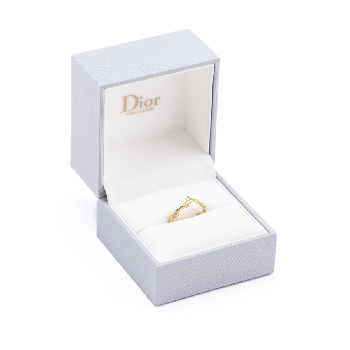 Dior 18K Yellow Gold Diamond Bois de Rose Ring - Love that Bag etc - Preowned Authentic Designer Handbags Preloved Fashions