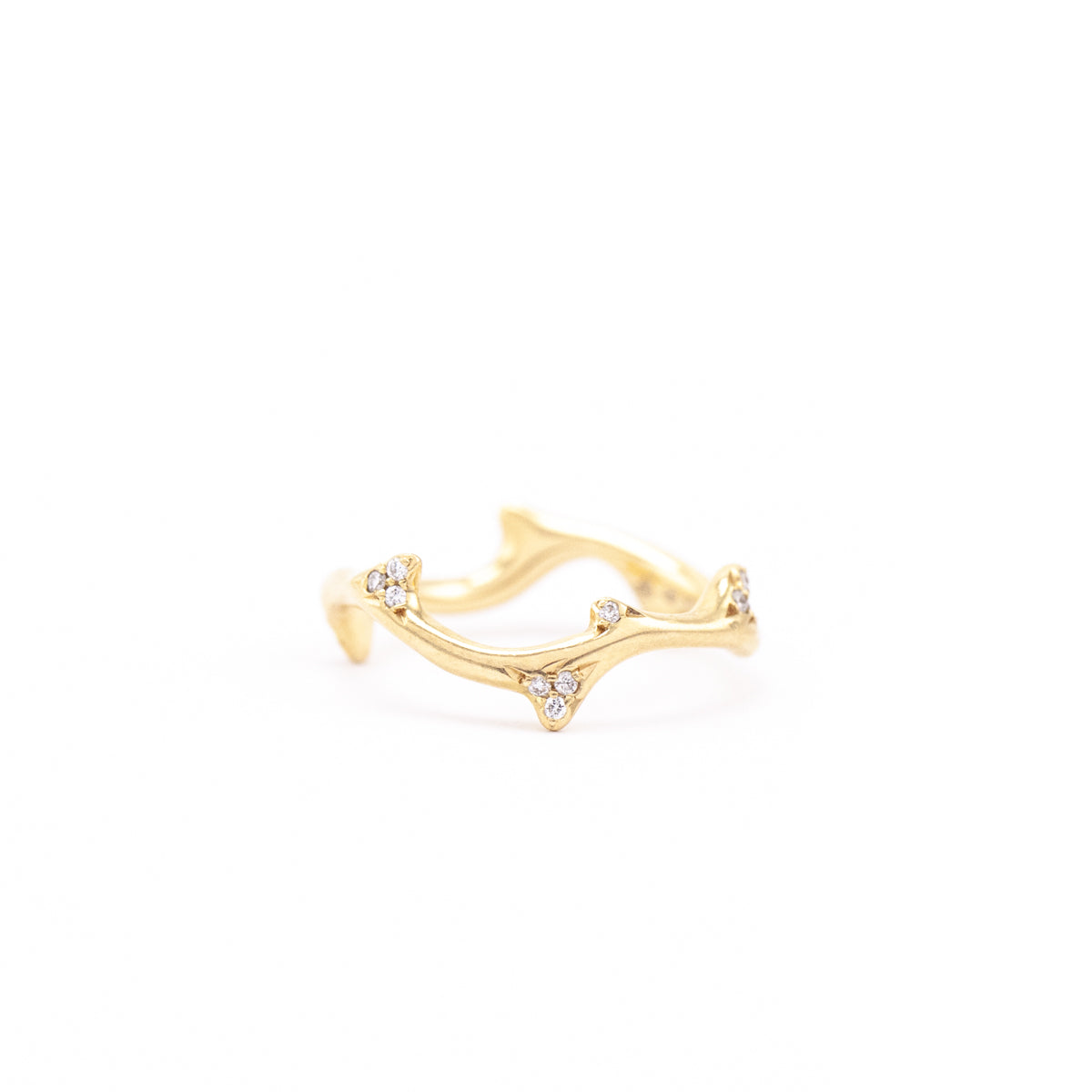 Dior 18K Yellow Gold Diamond Bois de Rose Ring - Love that Bag etc - Preowned Authentic Designer Handbags Preloved Fashions