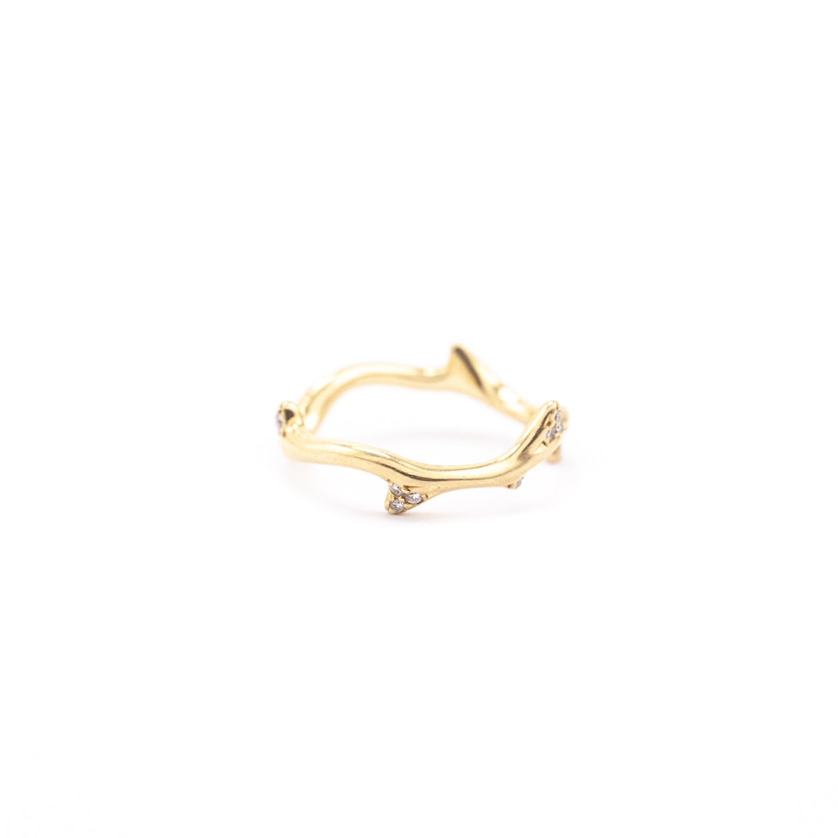 Dior 18K Yellow Gold Diamond Bois de Rose Ring - Love that Bag etc - Preowned Authentic Designer Handbags Preloved Fashions