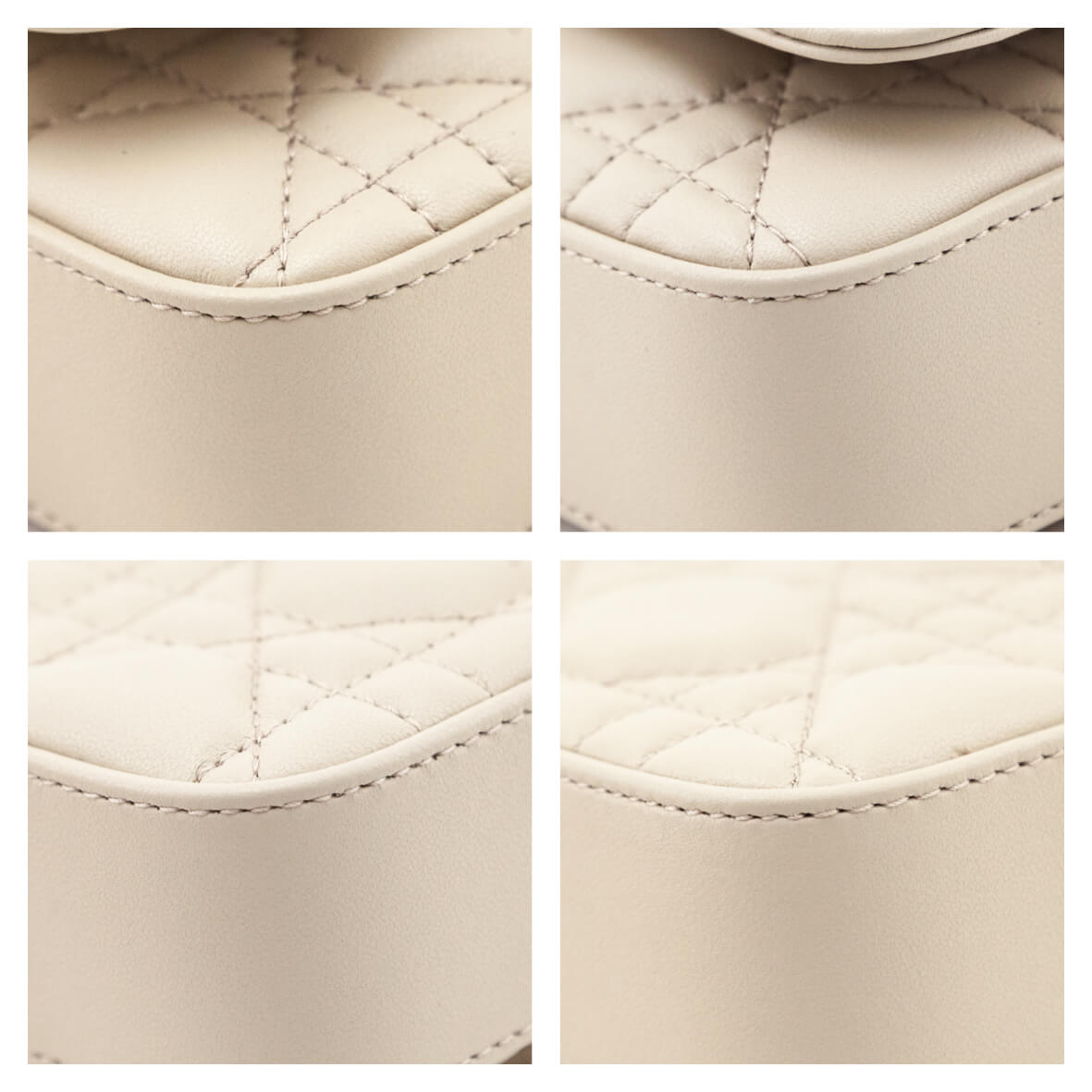 Dior Beige Calfskin Cannage Lady Dior Talk Phone Pouch - Love that Bag etc - Preowned Authentic Designer Handbags Preloved Fashions