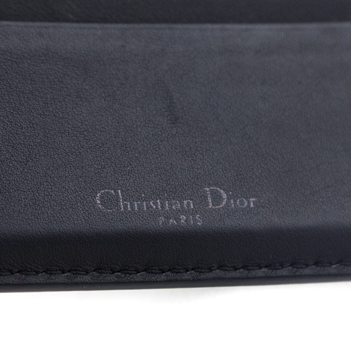 Dior Black Calfskin D-Fence Card Holder - Love that Bag etc - Preowned Authentic Designer Handbags Preloved Fashions