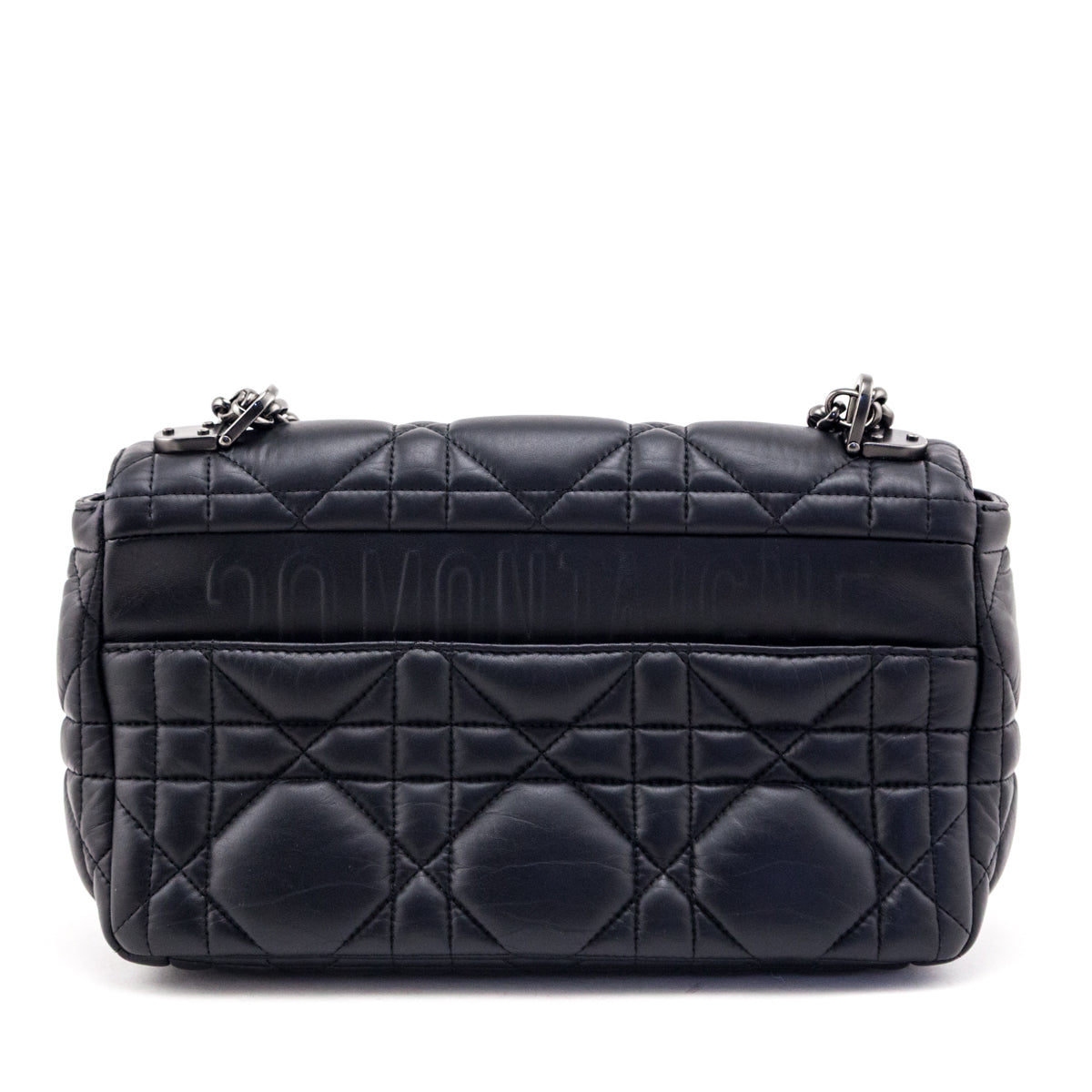 Dior Black Calfskin Macrocannage Medium Caro Bag - Love that Bag etc - Preowned Authentic Designer Handbags Preloved Fashions