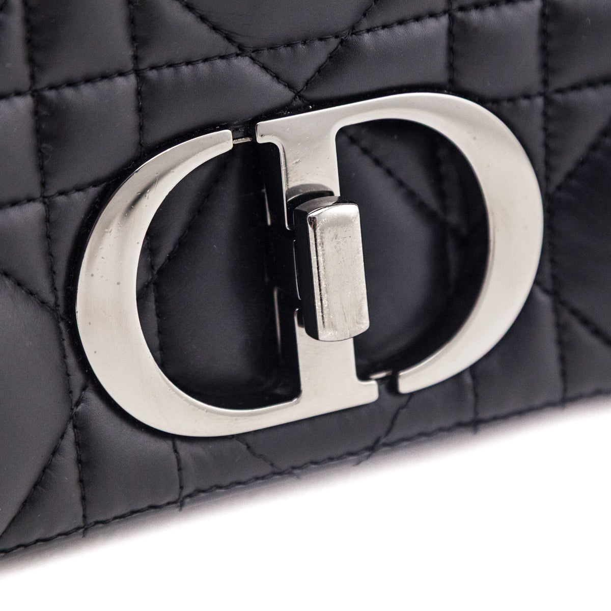 Dior Black Calfskin Macrocannage Medium Caro Bag - Love that Bag etc - Preowned Authentic Designer Handbags Preloved Fashions