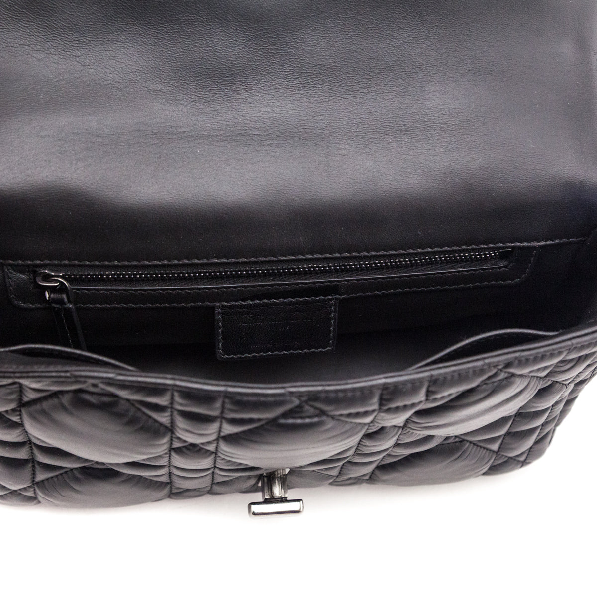 Dior Black Calfskin Macrocannage Medium Caro Bag - Love that Bag etc - Preowned Authentic Designer Handbags Preloved Fashions