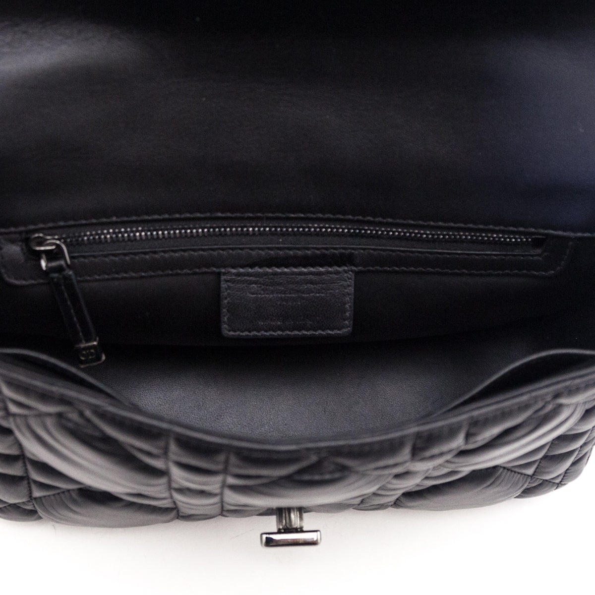 Dior Black Calfskin Macrocannage Medium Caro Bag - Love that Bag etc - Preowned Authentic Designer Handbags Preloved Fashions