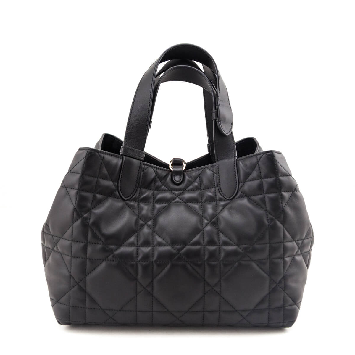 Dior Black Calfskin Macrocannage Medium Toujours - Love that Bag etc - Preowned Authentic Designer Handbags Preloved Fashions