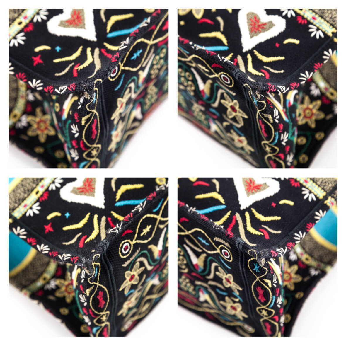 Dior Black Multicolor Embroidered Large Book Tote - Love that Bag etc - Preowned Authentic Designer Handbags Preloved Fashions