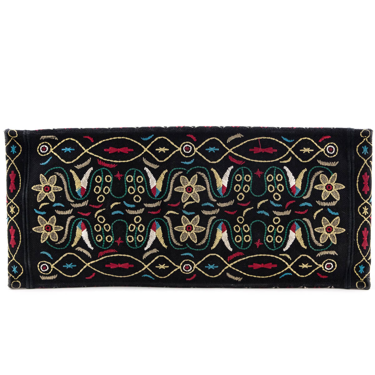 Dior Black Multicolor Embroidered Large Book Tote - Love that Bag etc - Preowned Authentic Designer Handbags Preloved Fashions
