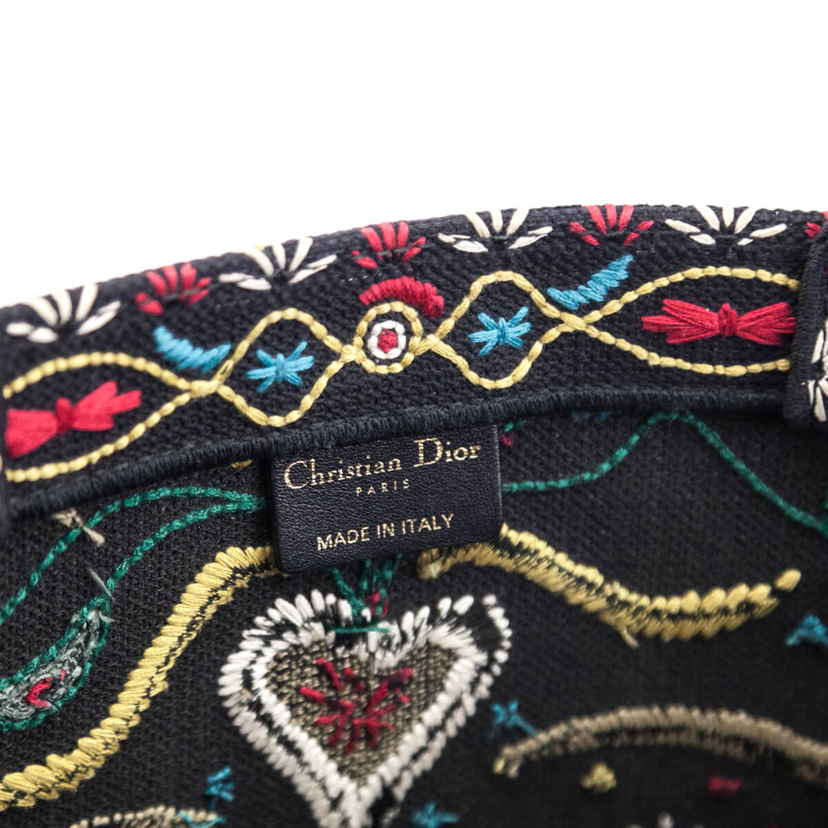 Dior Black Multicolor Embroidered Large Book Tote - Love that Bag etc - Preowned Authentic Designer Handbags Preloved Fashions