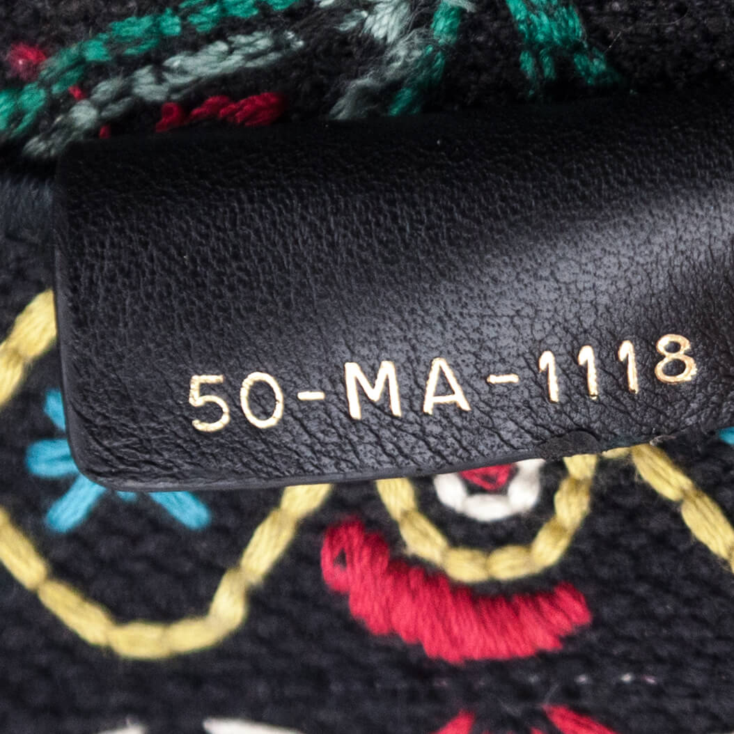 Dior Black Multicolor Embroidered Large Book Tote - Love that Bag etc - Preowned Authentic Designer Handbags Preloved Fashions