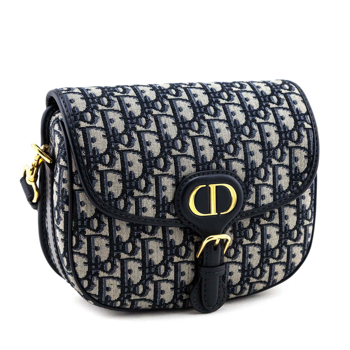 Dior Blue Oblique Jacquard Medium Bobby Flap Bag - Love that Bag etc - Preowned Authentic Designer Handbags Preloved Fashions