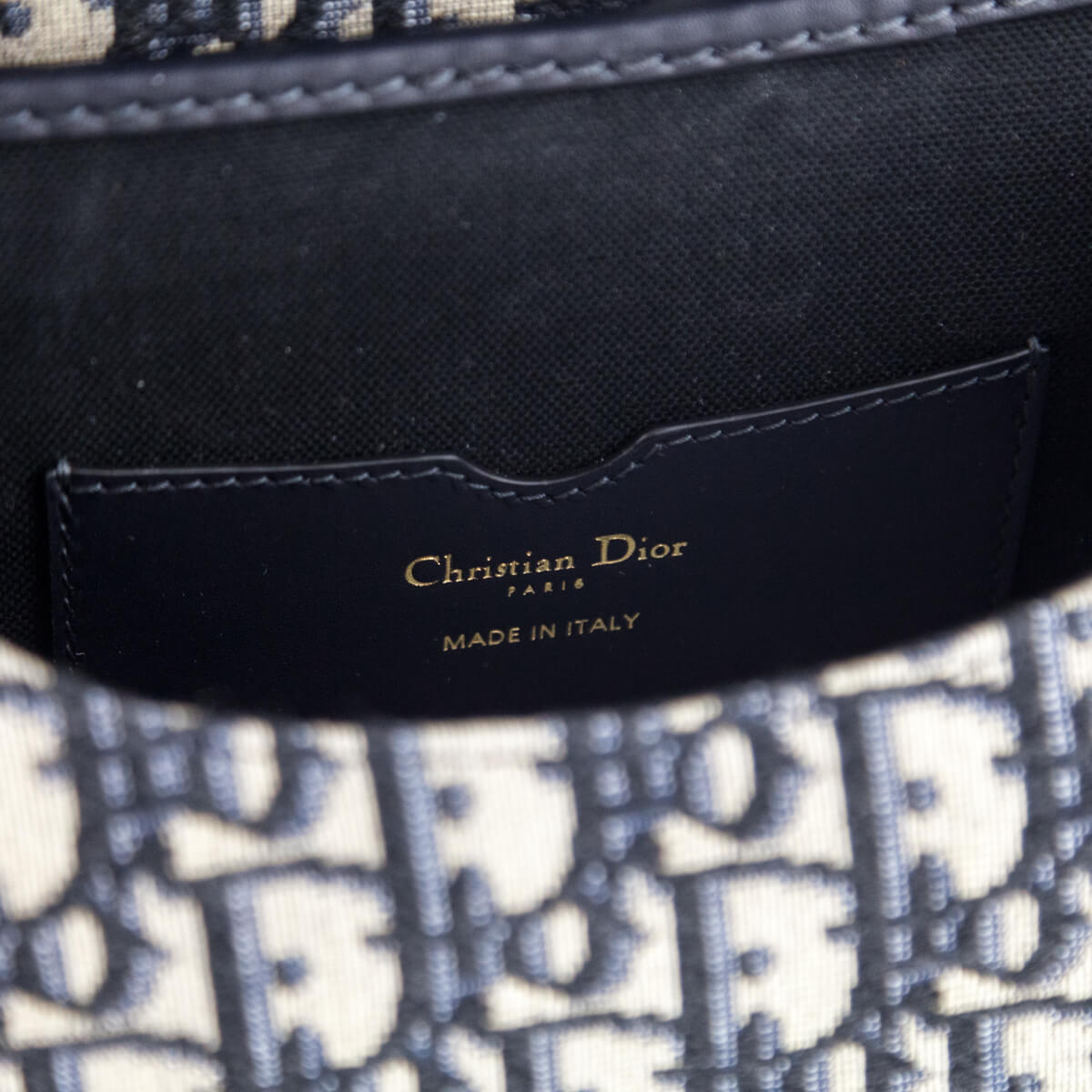 Dior Blue Oblique Jacquard Medium Bobby Flap Bag - Love that Bag etc - Preowned Authentic Designer Handbags Preloved Fashions