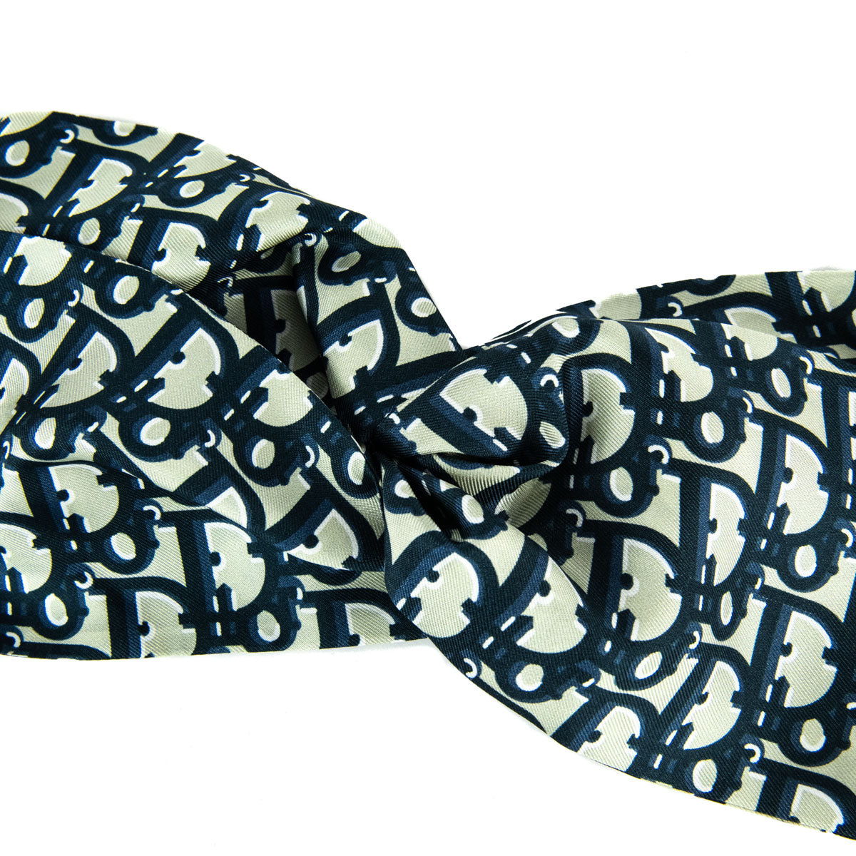 Dior Blue Oblique Silk Headband - Love that Bag etc - Preowned Authentic Designer Handbags Preloved Fashions