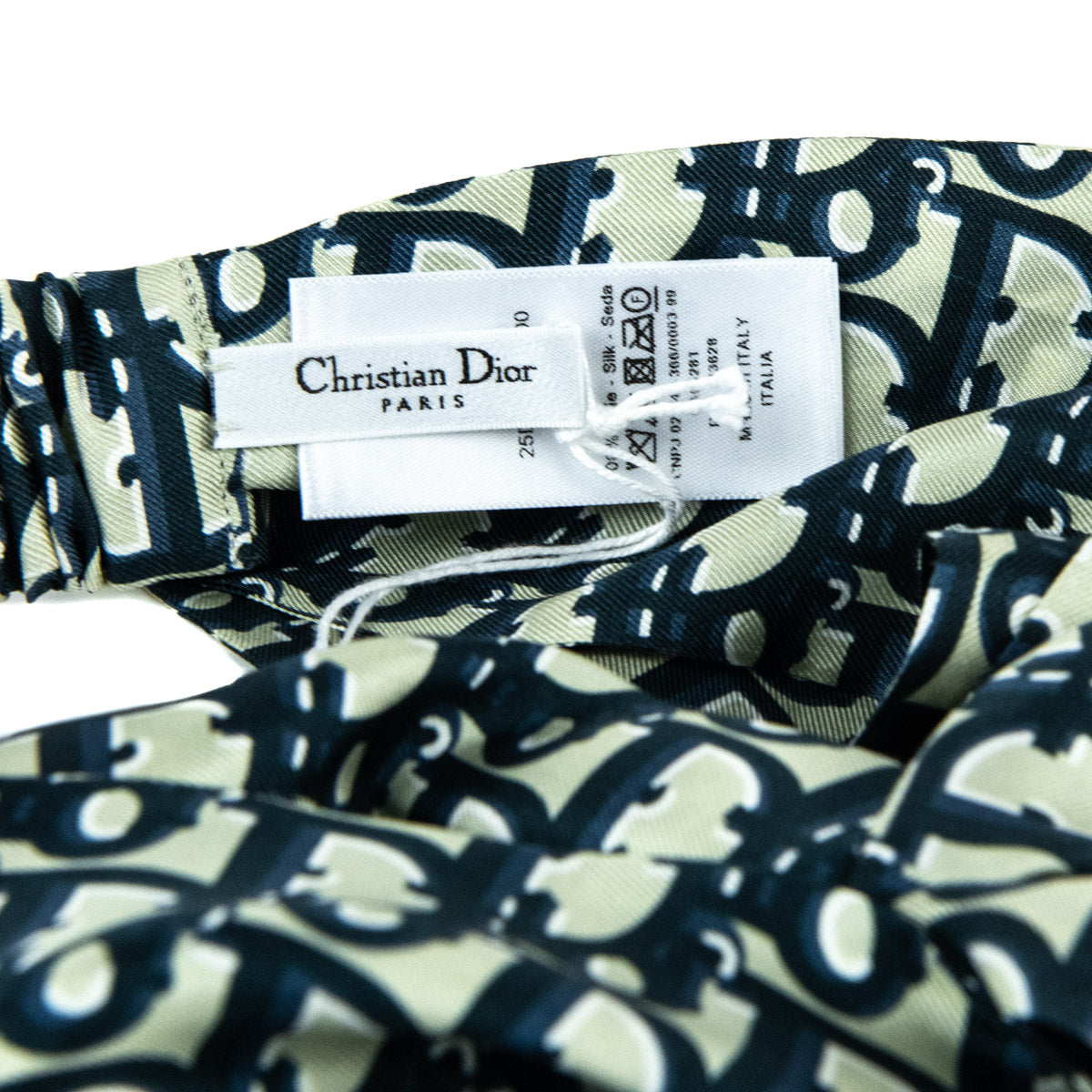 Dior Blue Oblique Silk Headband - Love that Bag etc - Preowned Authentic Designer Handbags Preloved Fashions