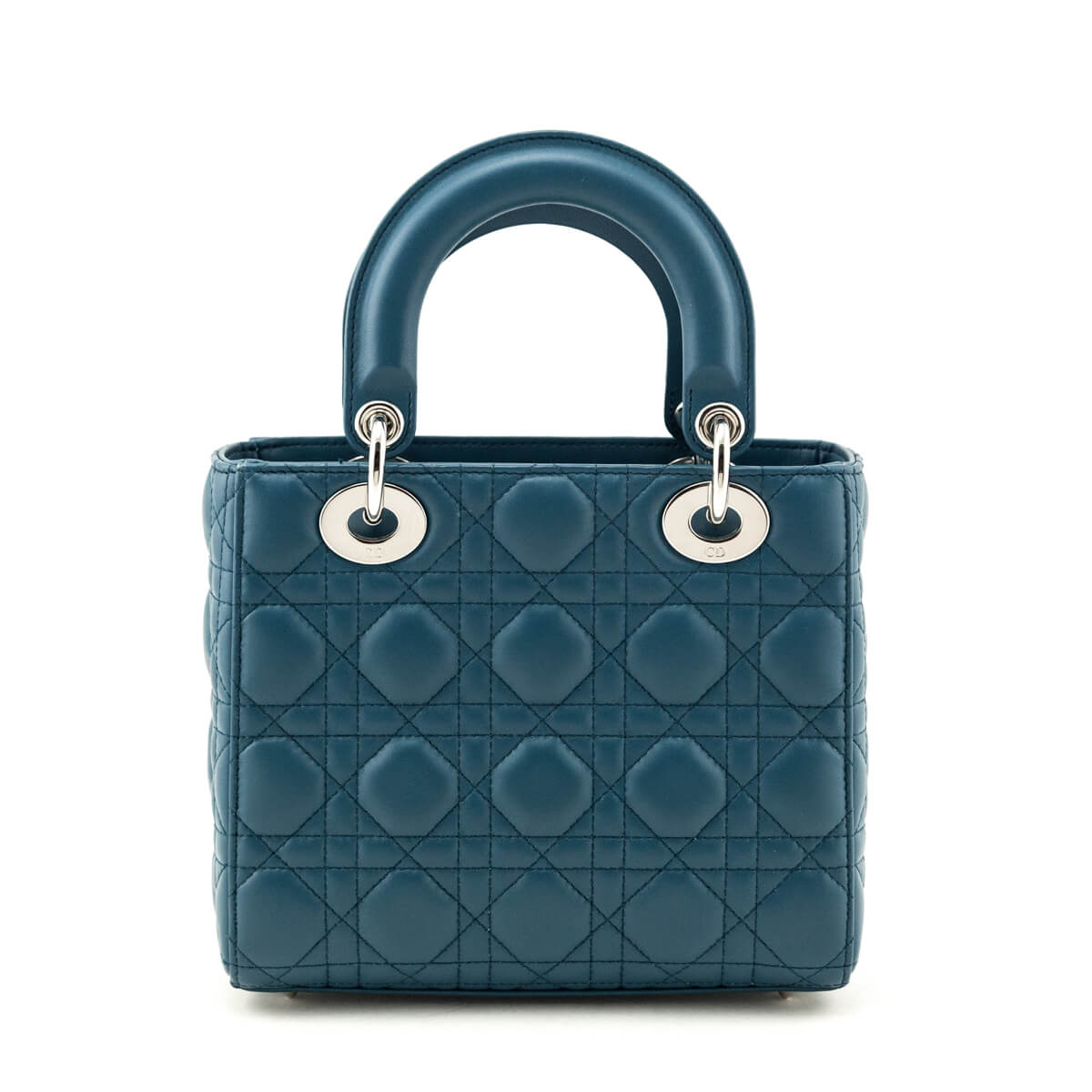 Dior Blue Quilted Lambskin Cannage My ABCDior Small Lady Dior Bag - Love that Bag etc - Preowned Authentic Designer Handbags Preloved Fashions