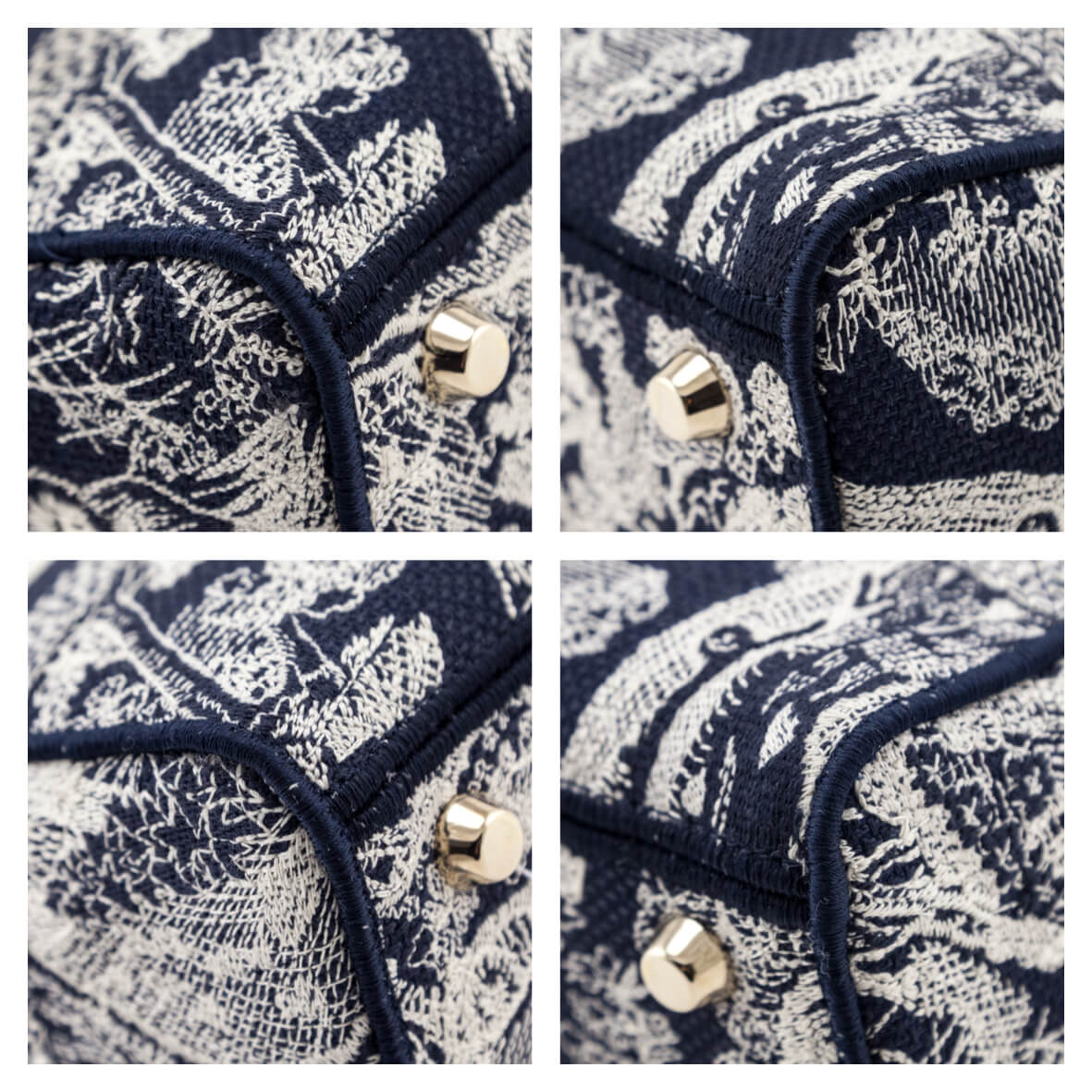 Dior Blue Toile de Jouy Reverse Embroidery Medium Lady D-Lite Bag - Love that Bag etc - Preowned Authentic Designer Handbags Preloved Fashions