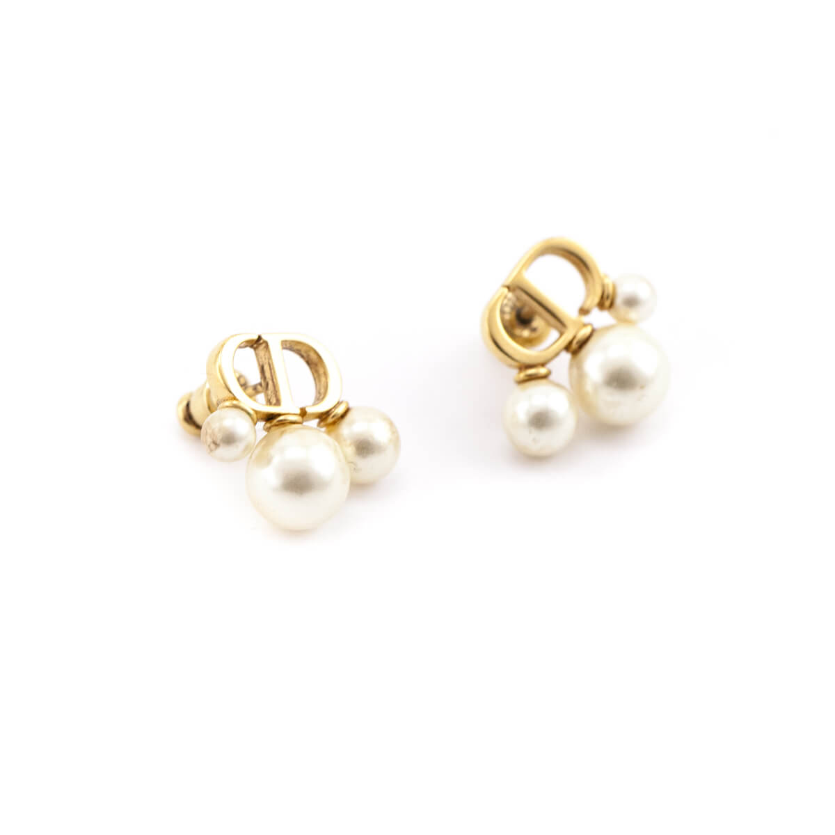 Dior Faux Pearl CD Tribales Earrings - Love that Bag etc - Preowned Authentic Designer Handbags Preloved Fashions