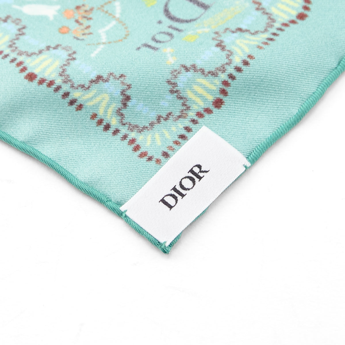 Dior Green Silk Botanical Scarf 90 - Love that Bag etc - Preowned Authentic Designer Handbags Preloved Fashions