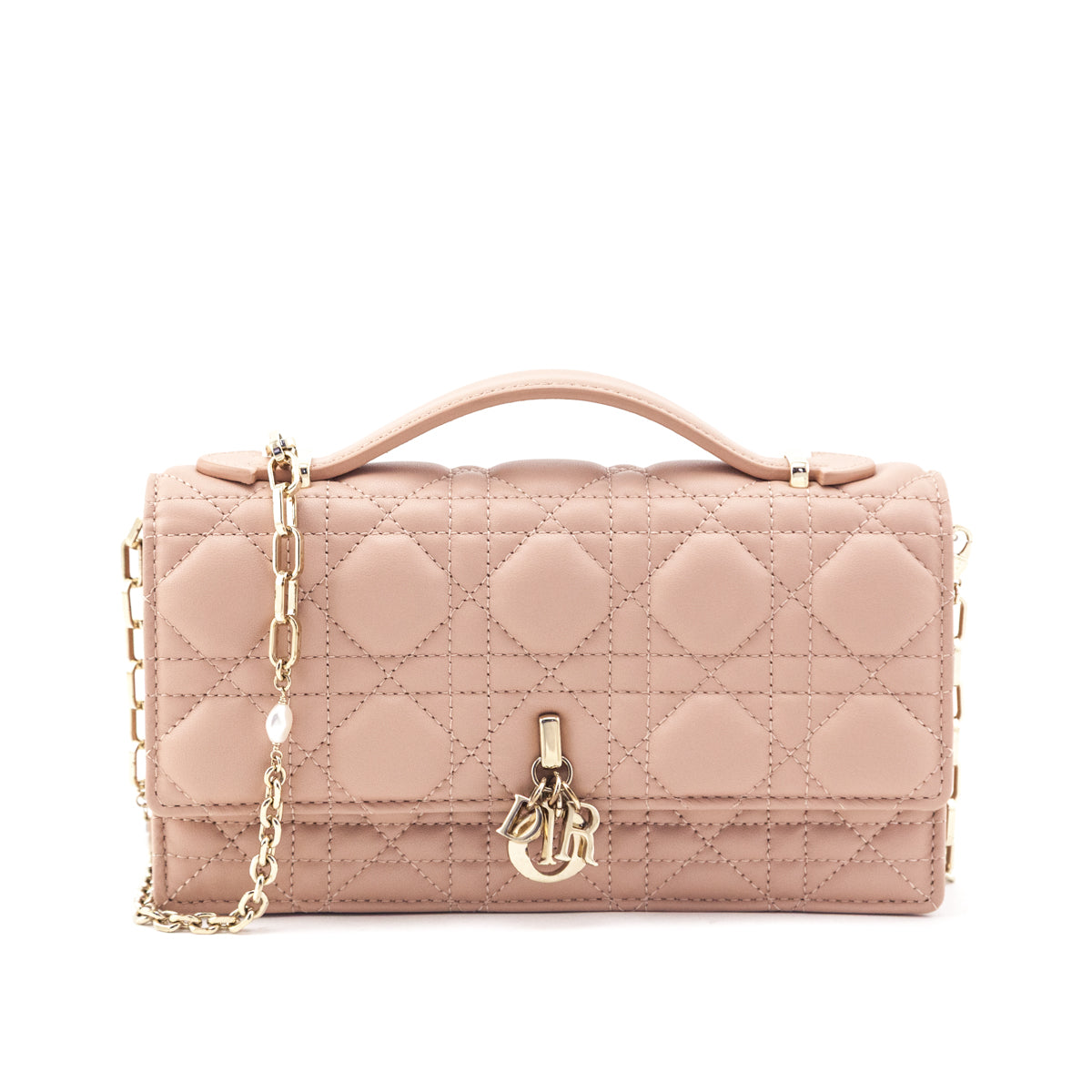 Dior Powder Beige Lambskin Cannage My Dior Mini Bag - Love that Bag etc - Preowned Authentic Designer Handbags Preloved Fashions