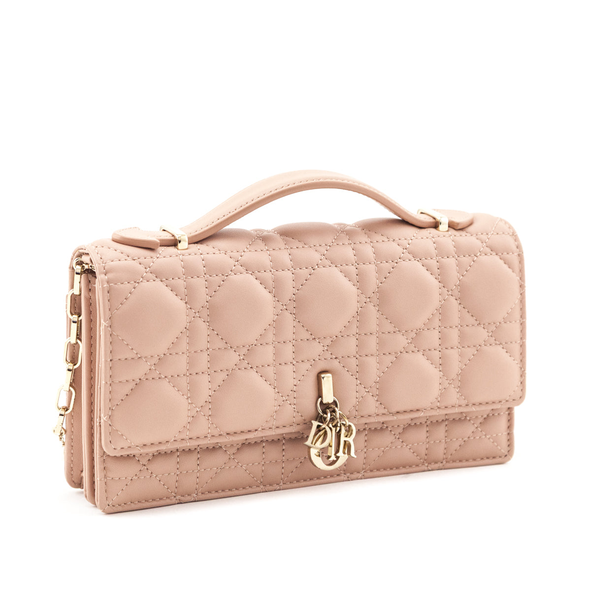 Dior Powder Beige Lambskin Cannage My Dior Mini Bag - Love that Bag etc - Preowned Authentic Designer Handbags Preloved Fashions