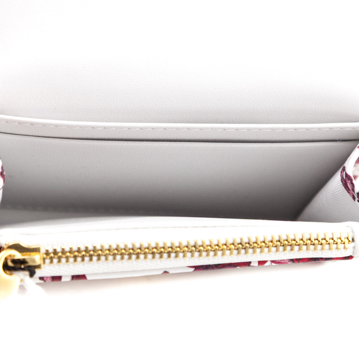 Dior White Red Dior Le Clos des Papillons Caro Glycine Wallet Coin Case - Love that Bag etc - Preowned Authentic Designer Handbags Preloved Fashions