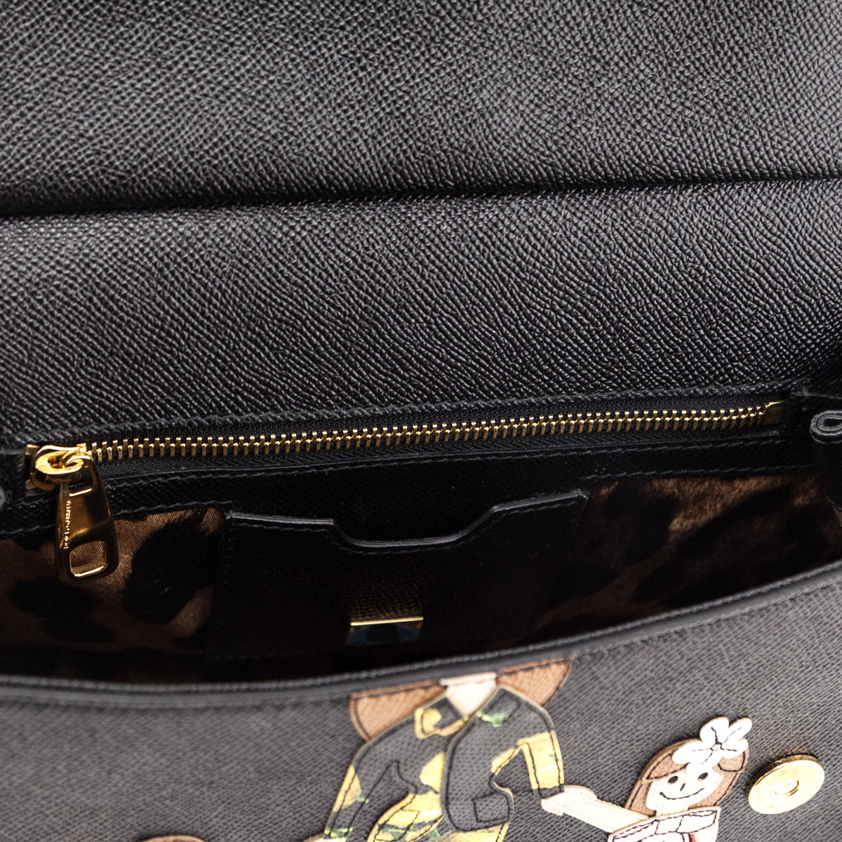 Dolce Gabbana Black Dauphine Medium DG Family Patch Miss Sicily Satchel - Love that Bag etc - Preowned Authentic Designer Handbags Preloved Fashions