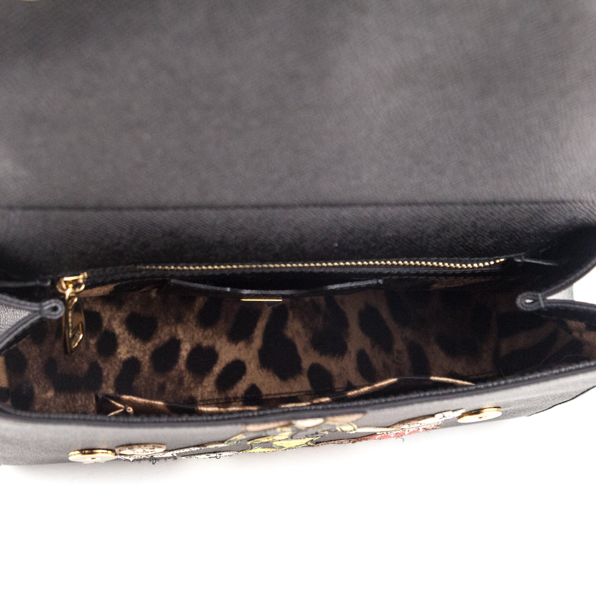 Dolce Gabbana Black Dauphine Medium DG Family Patch Miss Sicily Satchel - Love that Bag etc - Preowned Authentic Designer Handbags Preloved Fashions