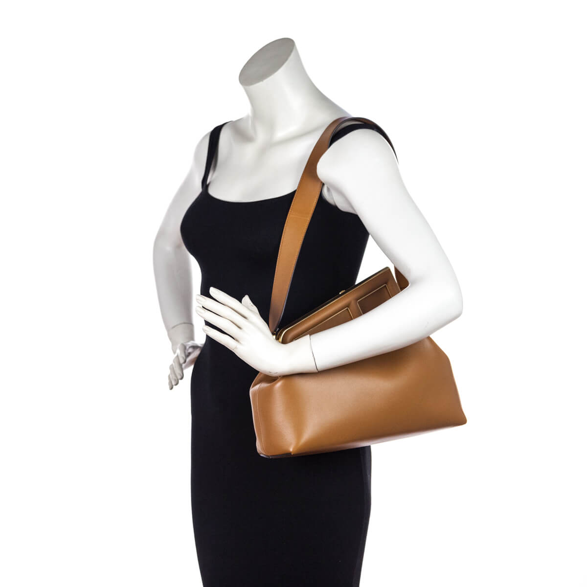 Fendi Brown Nappa Medium Fendi First - Love that Bag etc - Preowned Authentic Designer Handbags Preloved Fashions