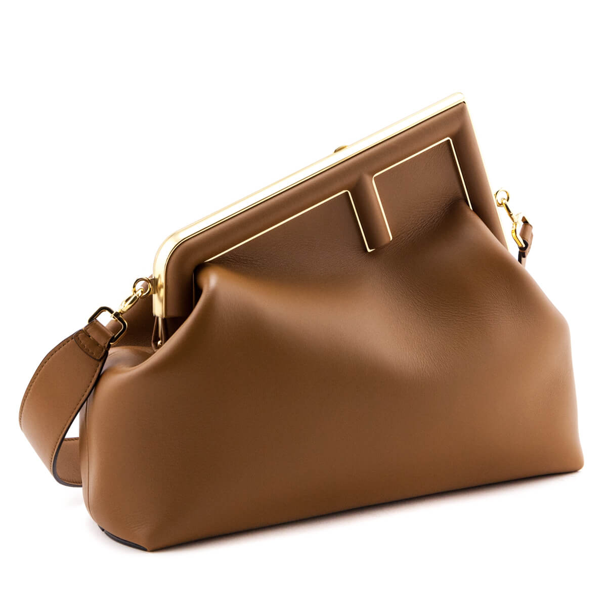 Fendi Brown Nappa Medium Fendi First - Love that Bag etc - Preowned Authentic Designer Handbags Preloved Fashions