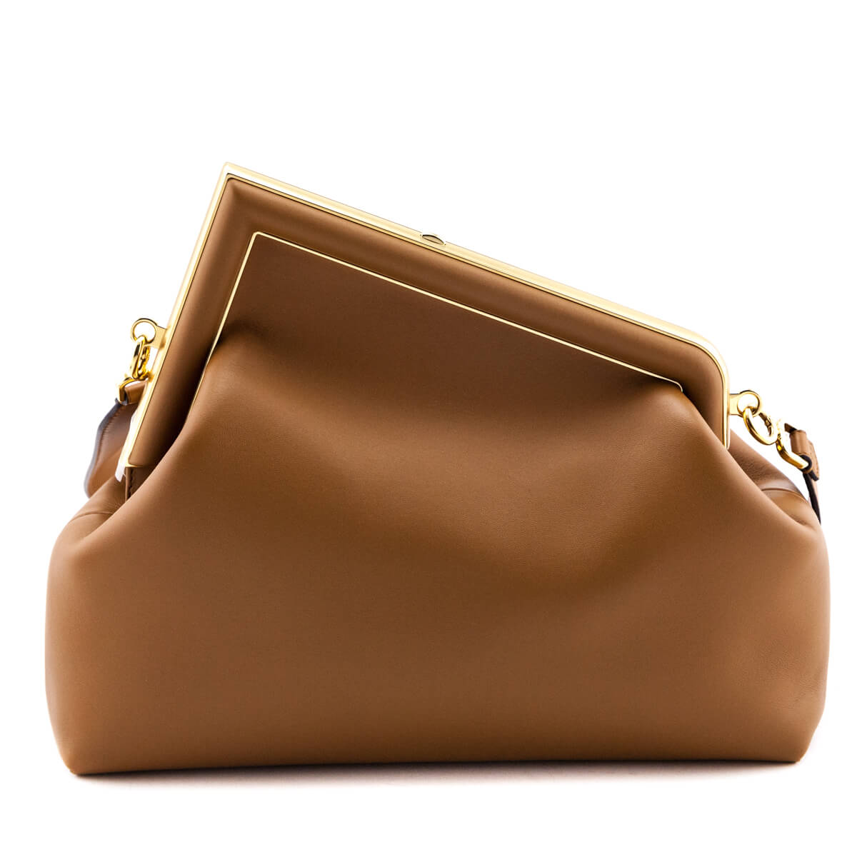 Fendi Brown Nappa Medium Fendi First - Love that Bag etc - Preowned Authentic Designer Handbags Preloved Fashions