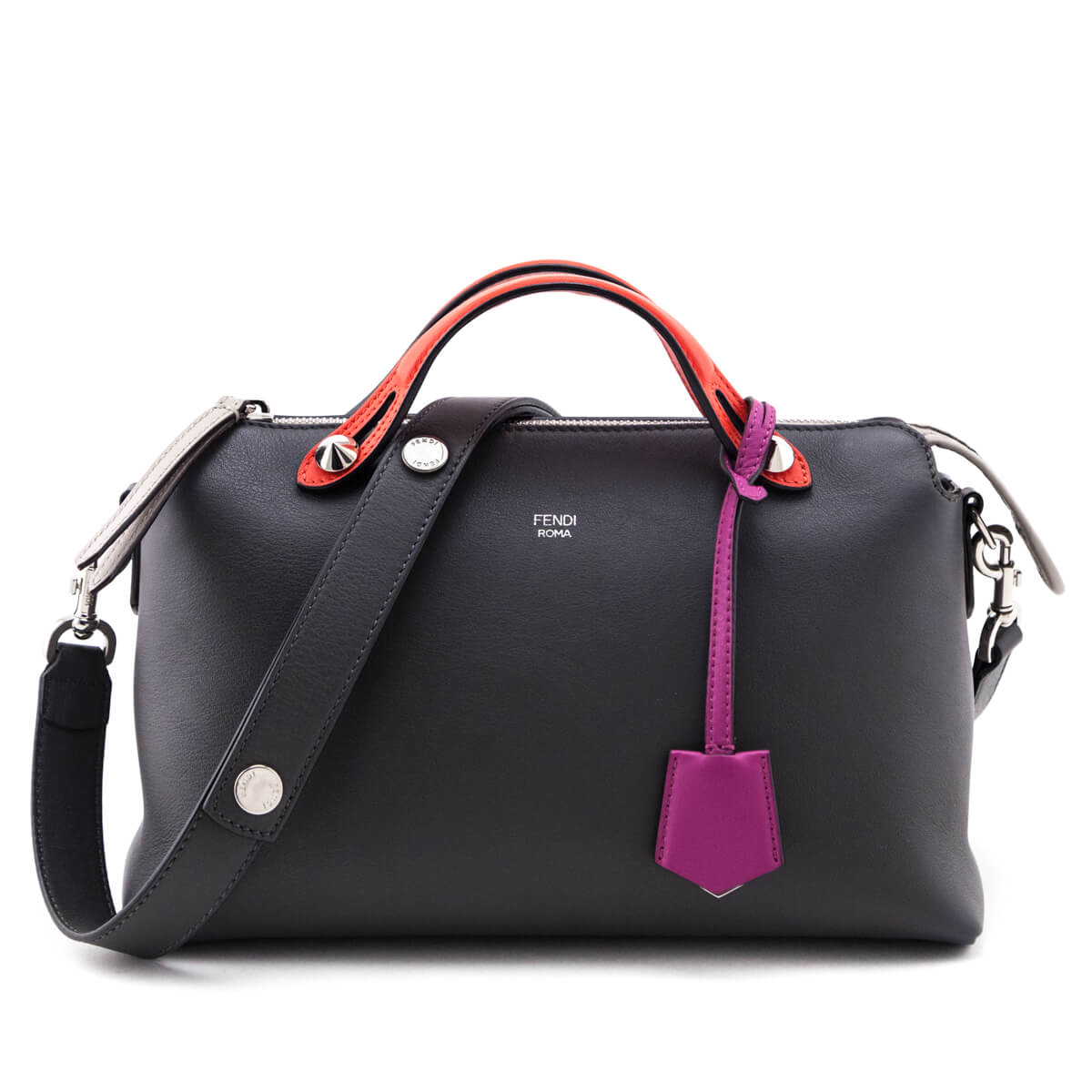 Fendi Multicolor Calfskin Small By The Way Boston Bag - Love that Bag etc - Preowned Authentic Designer Handbags Preloved Fashions