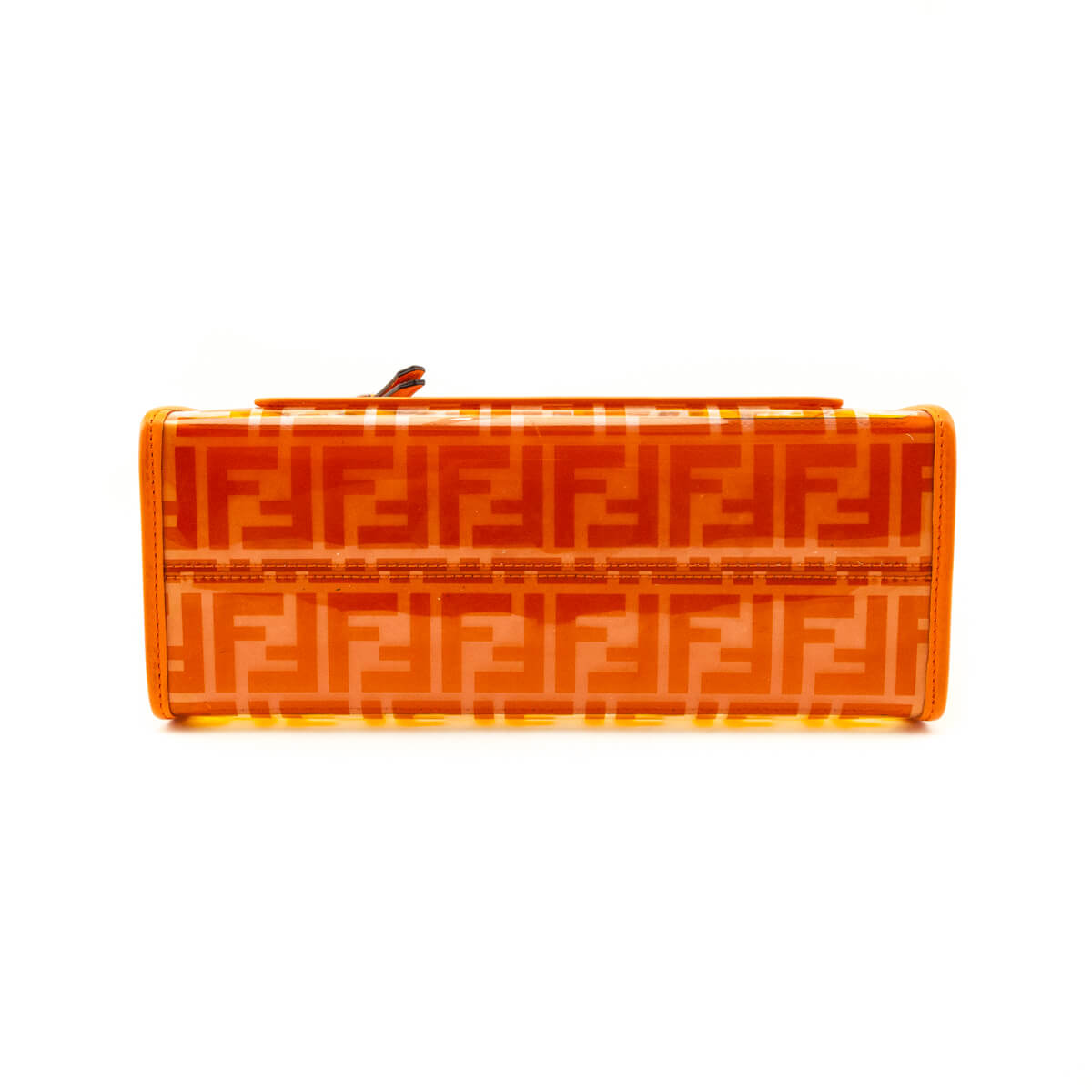 Fendi Orange FF Vitello Century Plexiglass Small Runaway Shopper Tote - Love that Bag etc - Preowned Authentic Designer Handbags Preloved Fashions