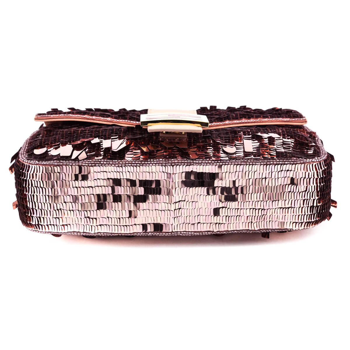 Fendi Pink Sequin Paillettes Vitello Grace Re-Edition Baguette - Love that Bag etc - Preowned Authentic Designer Handbags Preloved Fashions