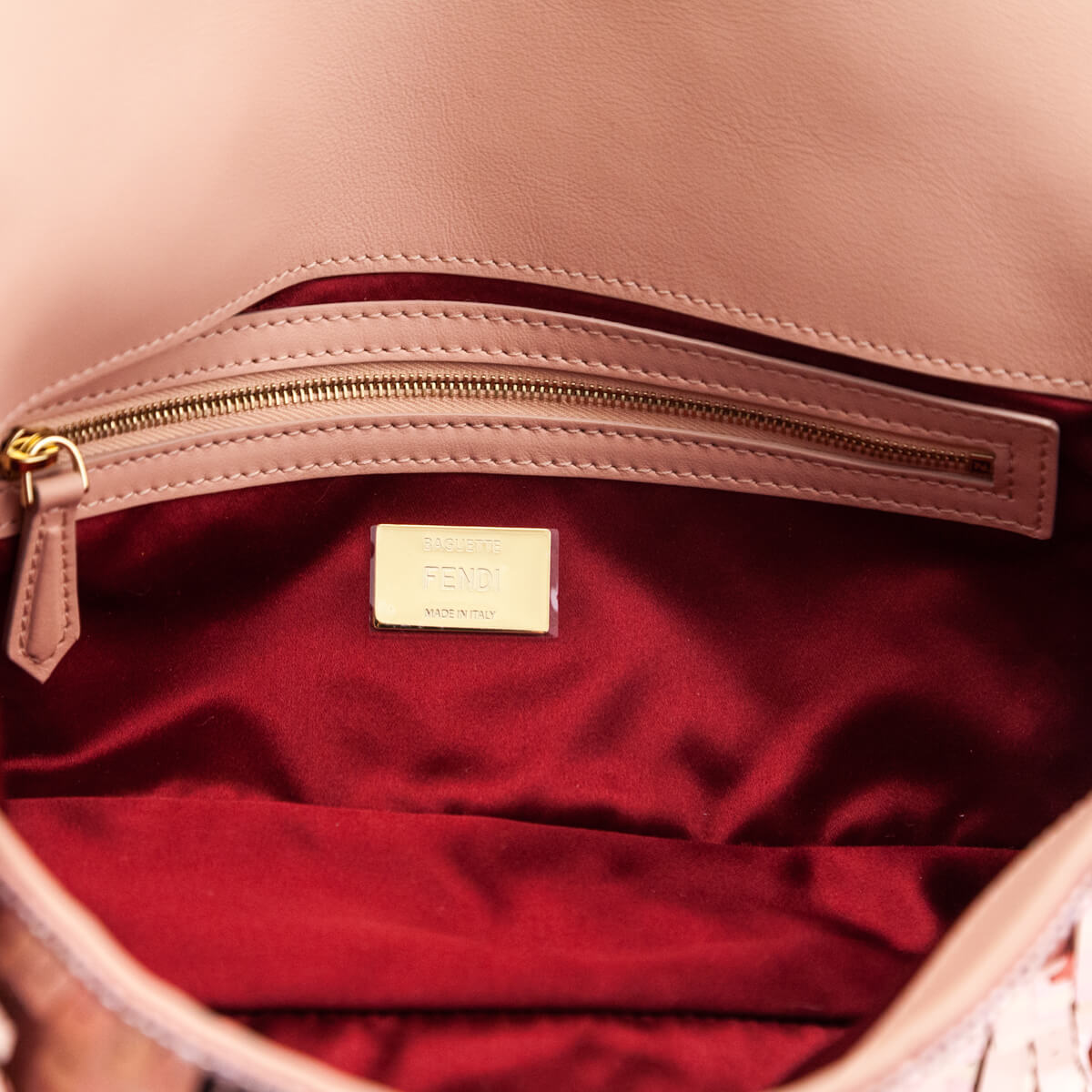 Fendi Pink Sequin Paillettes Vitello Grace Re-Edition Baguette - Love that Bag etc - Preowned Authentic Designer Handbags Preloved Fashions