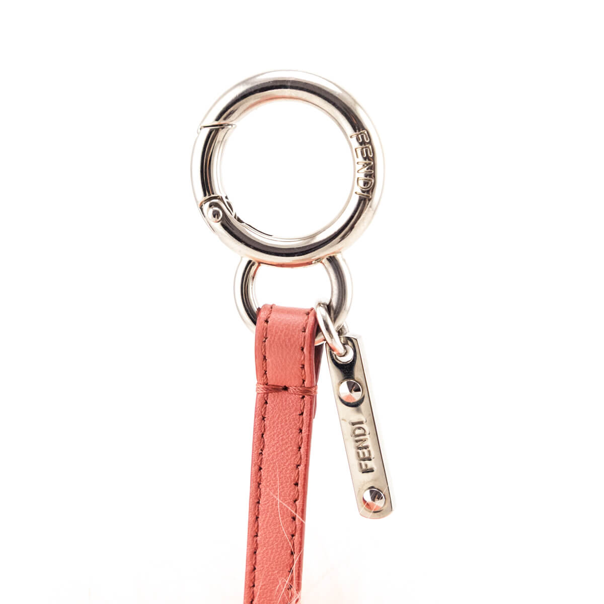 Fendi Pink Black Fox Fur Y ABCharm Bag Charm - Love that Bag etc - Preowned Authentic Designer Handbags Preloved Fashions