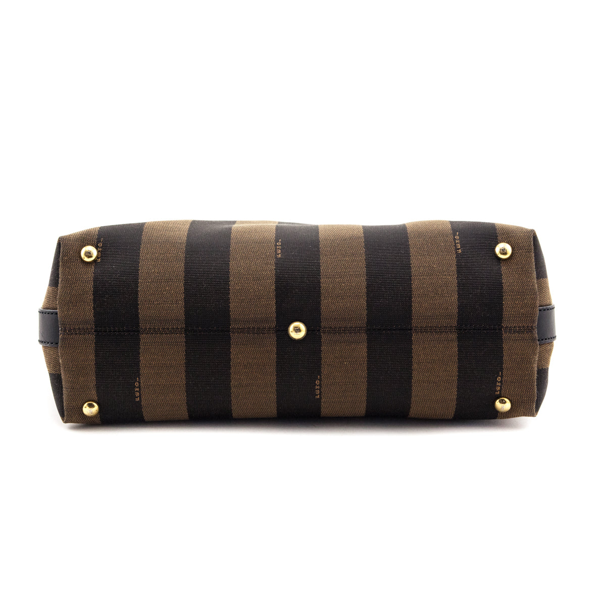 Fendi Tobacco Pequin Striped Vitello Tote - Love that Bag etc - Preowned Authentic Designer Handbags Preloved Fashions