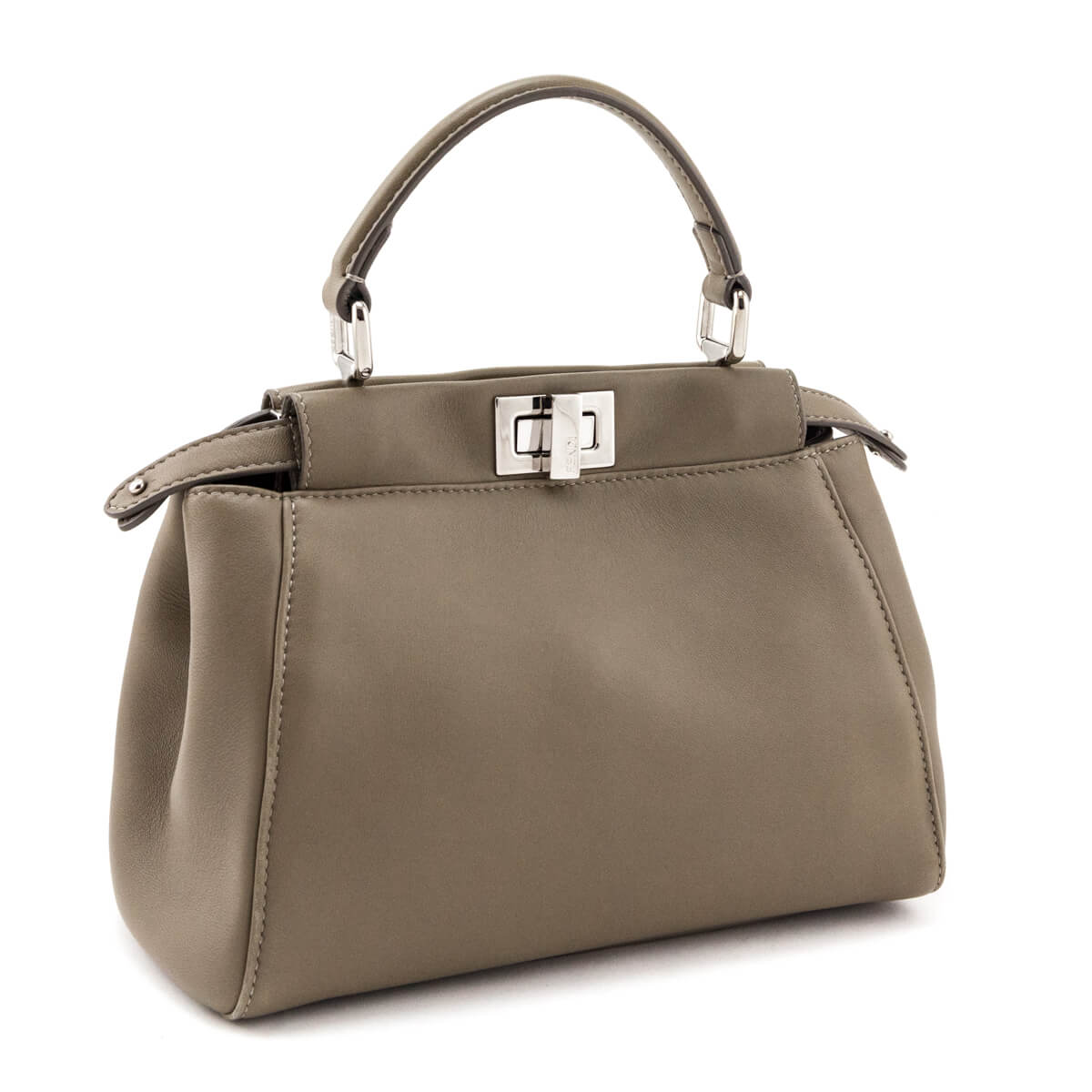 Fendi Tortora Nappa Mini Peekaboo Iconic Satchel - Love that Bag etc - Preowned Authentic Designer Handbags Preloved Fashions