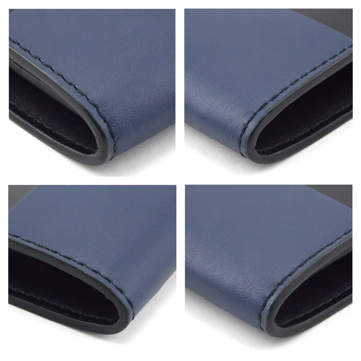 Ferragamo Black Navy Calfskin Gancini Clutch - Love that Bag etc - Preowned Authentic Designer Handbags Preloved Fashions