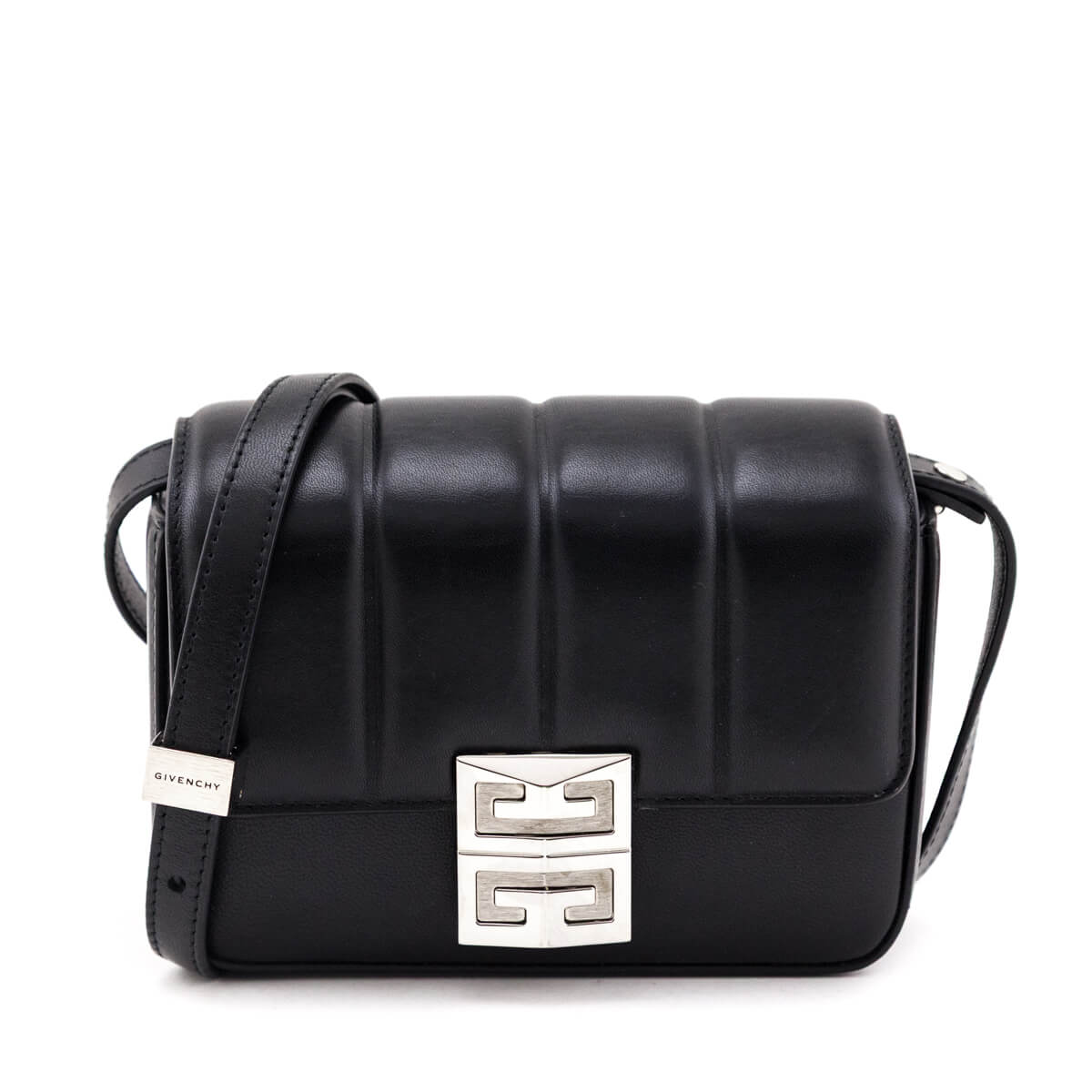 Givenchy Black Lambskin Quilted Small 4G Crossbody - Love that Bag etc - Preowned Authentic Designer Handbags Preloved Fashions