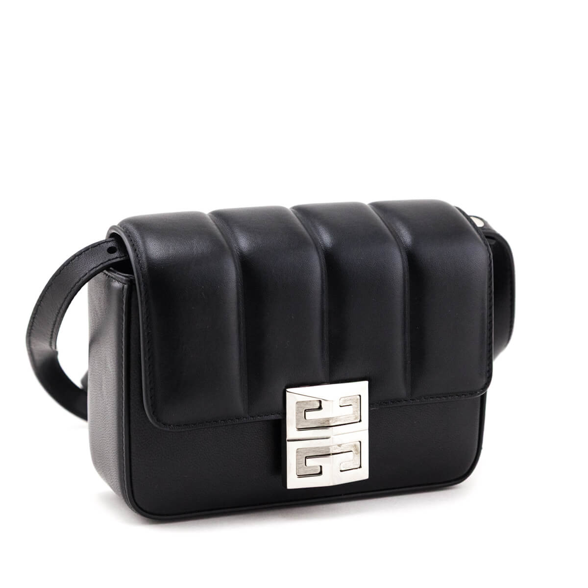 Givenchy Black Lambskin Quilted Small 4G Crossbody - Love that Bag etc - Preowned Authentic Designer Handbags Preloved Fashions