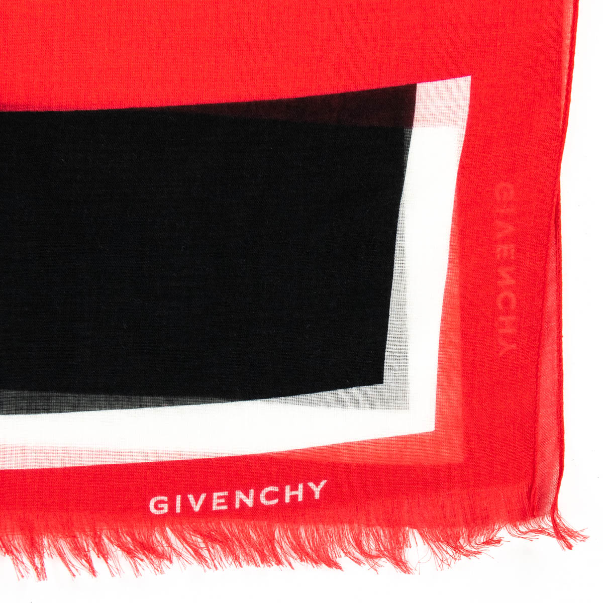 Givenchy Red Silk Logo Scarf - Love that Bag etc - Preowned Authentic Designer Handbags Preloved Fashions