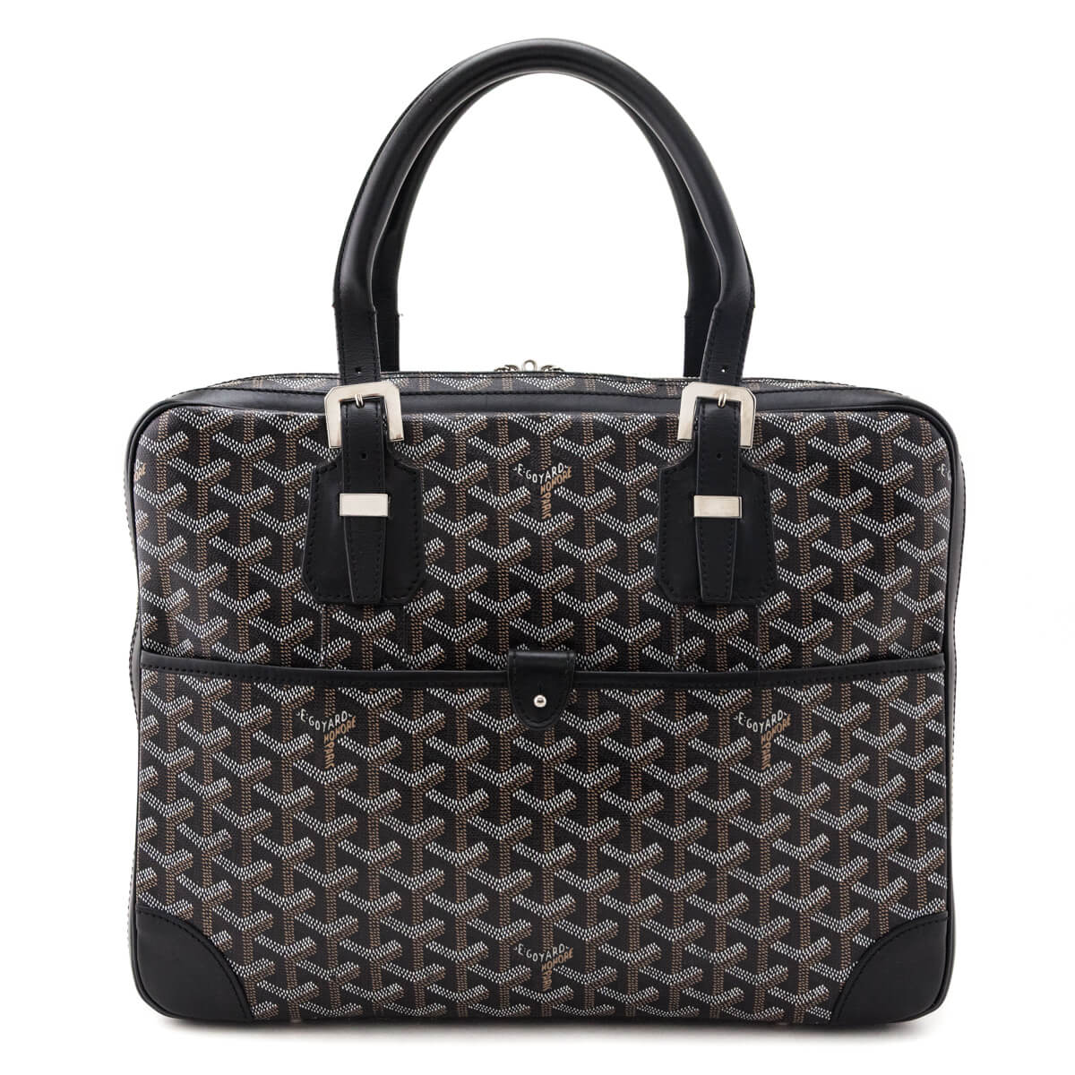 Goyard Black Goyardine Ambassade Briefcase PM - Love that Bag etc - Preowned Authentic Designer Handbags Preloved Fashions