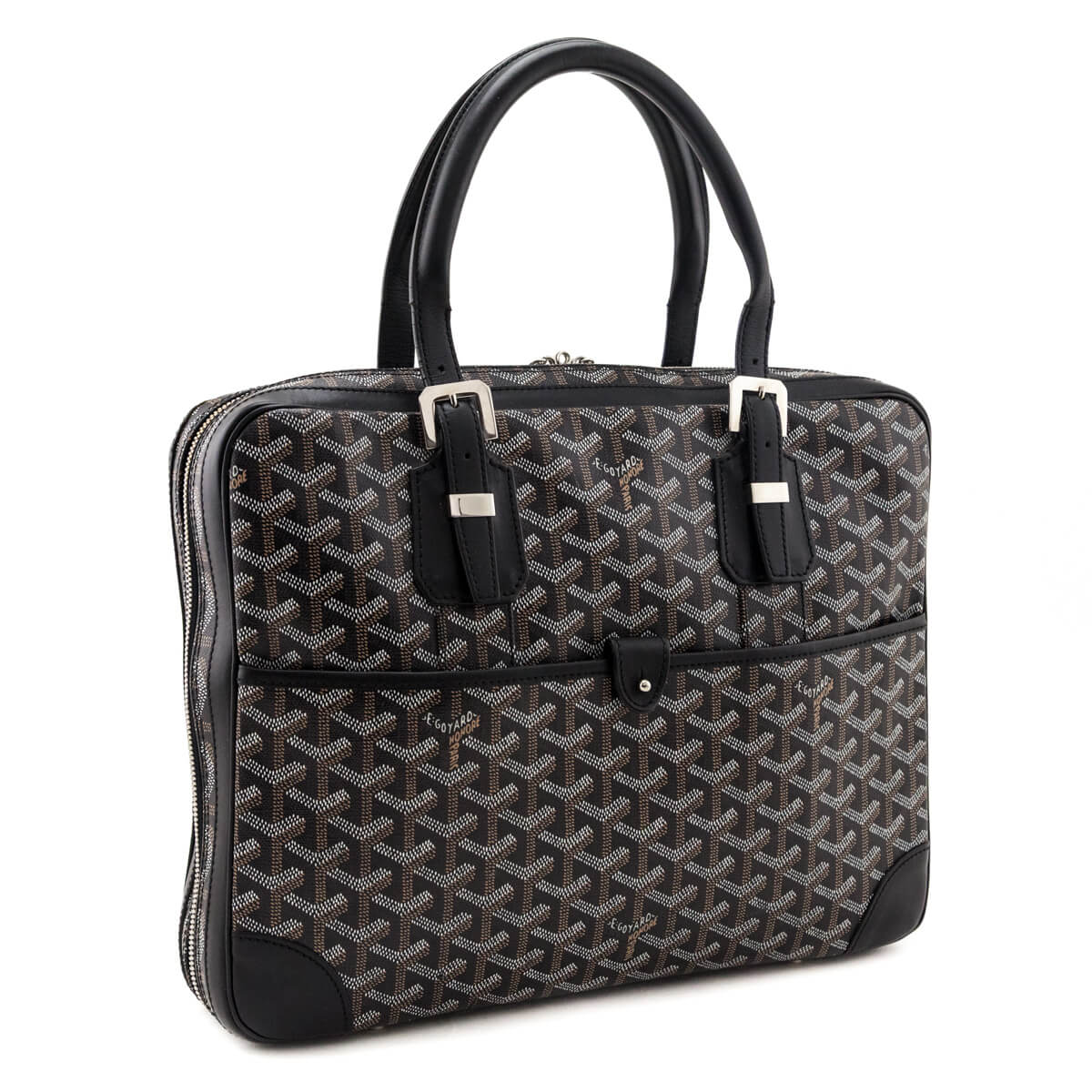 Goyard Black Goyardine Ambassade Briefcase PM - Love that Bag etc - Preowned Authentic Designer Handbags Preloved Fashions