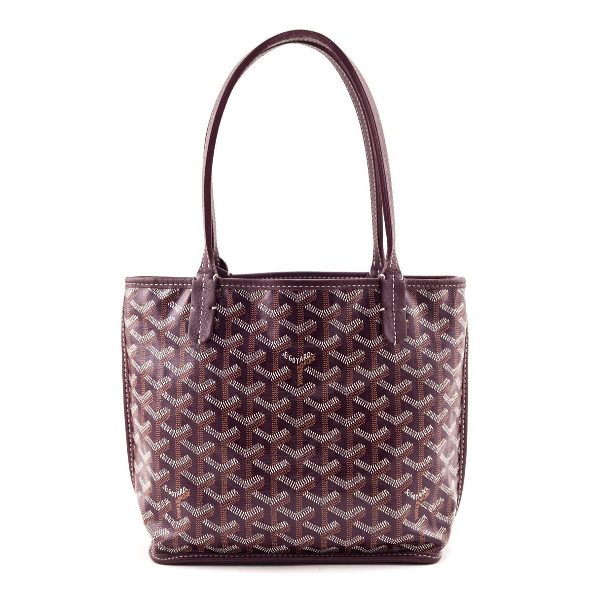 Goyard Burgundy Goyardine Reversible Mini Anjou - Love that Bag etc - Preowned Authentic Designer Handbags Preloved Fashions